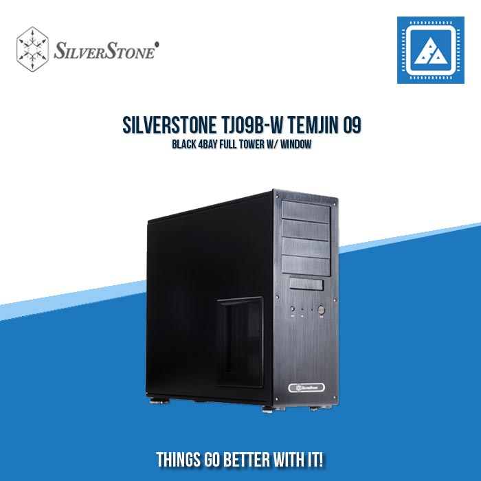 SILVERSTONE TJ09B-W TEMJIN 09 BLACK 4BAY FULL TOWER W/ WINDOW SILVERSTONE TJ09B-W TEMJIN 09 BLACK 4BAY FULL TOWER W/ WINDOW